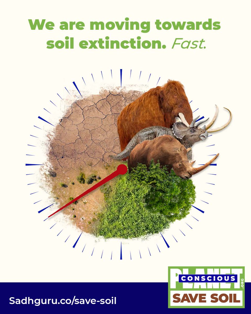 cpsavesoil's tweet photo. We are moving towards Soil Extinction!
Watch the video to know more: https://t.co/aKhSZV24mX
#ConsciousPlanet #SaveSoil https://t.co/V2Wy1lPyZz