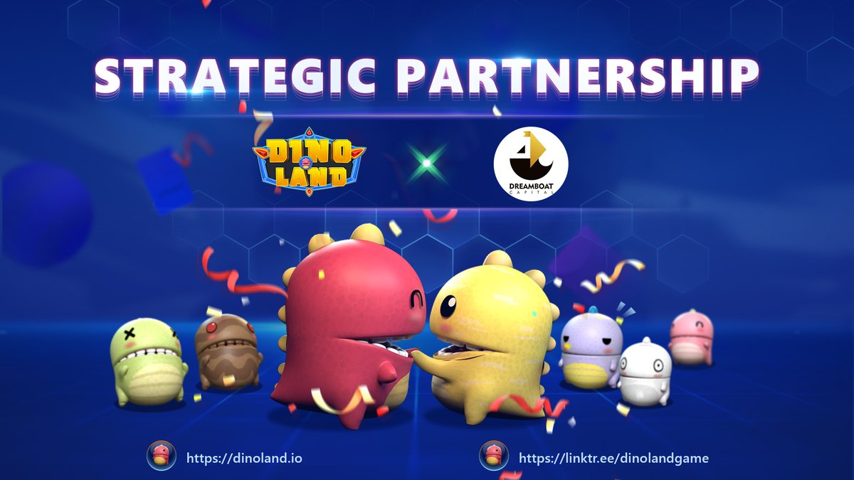 Dinolandgame's tweet photo. Dinoland is happy to announce its partnership with @Dreamboat_id , an investment firm focused on blockchain technology and digital assets.

We are glad to have you onboard.
#Blockchaingame #NFTs #dinoland #playtoearn https://t.co/wiroMlyi9w