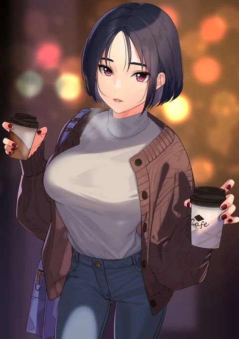 帰りにコーヒーおごってくれる、お姉さん。 