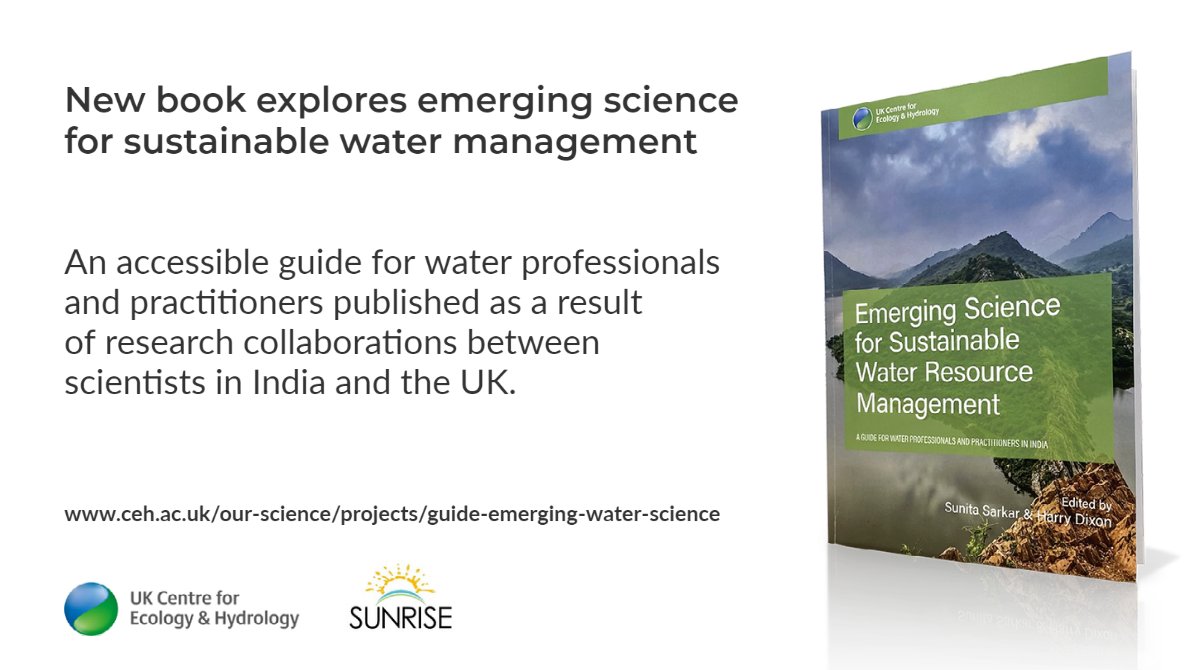 A newly published guide explores emerging science for sustainable water management, aimed at #water professionals and practitioners in India as well as areas facing similar water challenges: ceh.ac.uk/new-science-su…

#IndiaUK <a href="/ProfHarryDixon/">Harry Dixon</a> <a href="/ICWaR_IISc/">Interdisciplinary Centre for Water Research</a> <a href="/atree_org/">ATREE</a> <a href="/NIH_Hydrology/">National Institute of Hydrology</a>