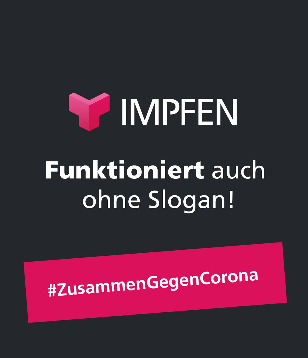 haushaltwerbung's tweet photo. Wir sind dabei - auch ohne Werbeslogan. #Impfen #DeutscheWirtschaft #Claim #Slogan #ZusammenGegenCorona #Marke #prospega https://t.co/I7XPHHlmiv #Aktion #SocialMedia https://t.co/m2HYjfgdde