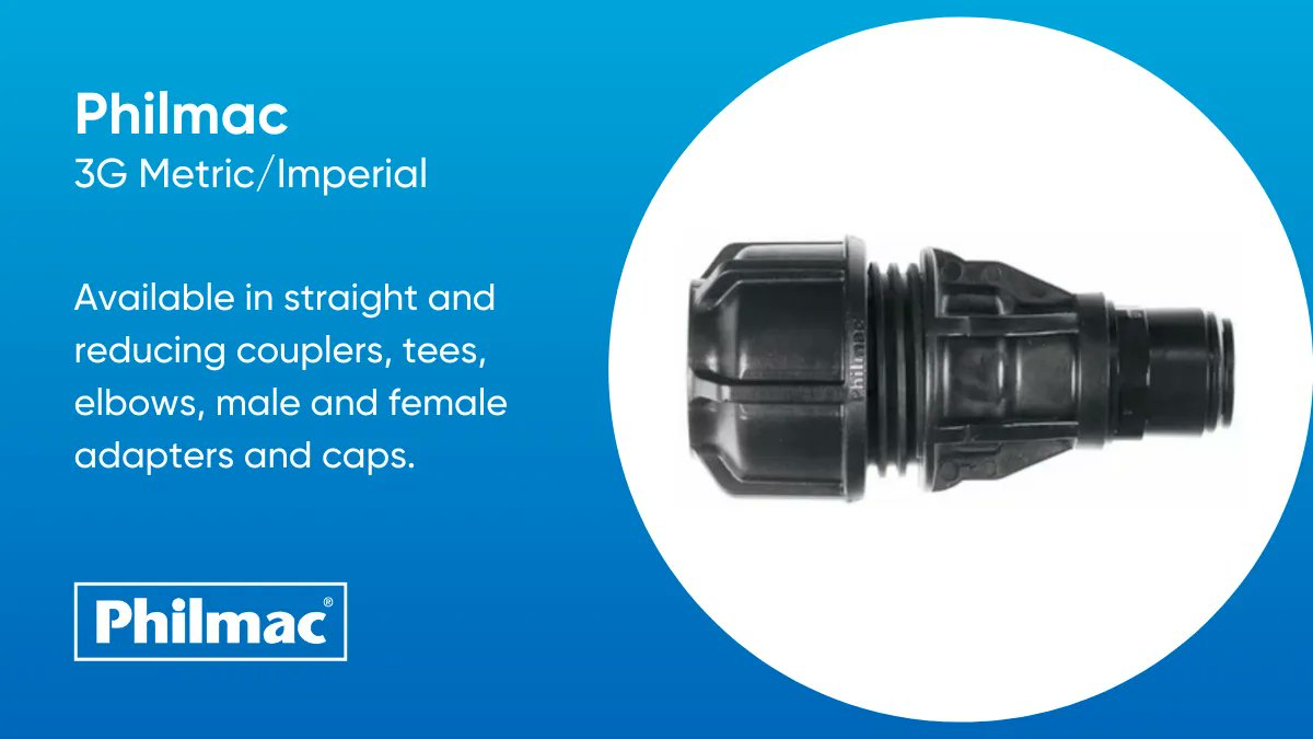 Our 3G Metric Imperial compression fittings are the Aliaxis solution for PE Metric-Imperial mechanical jointing - just slide and tighten and the job’s done!​

Learn more: buff.ly/3tawB9l. #water #pipework #Aliaxis