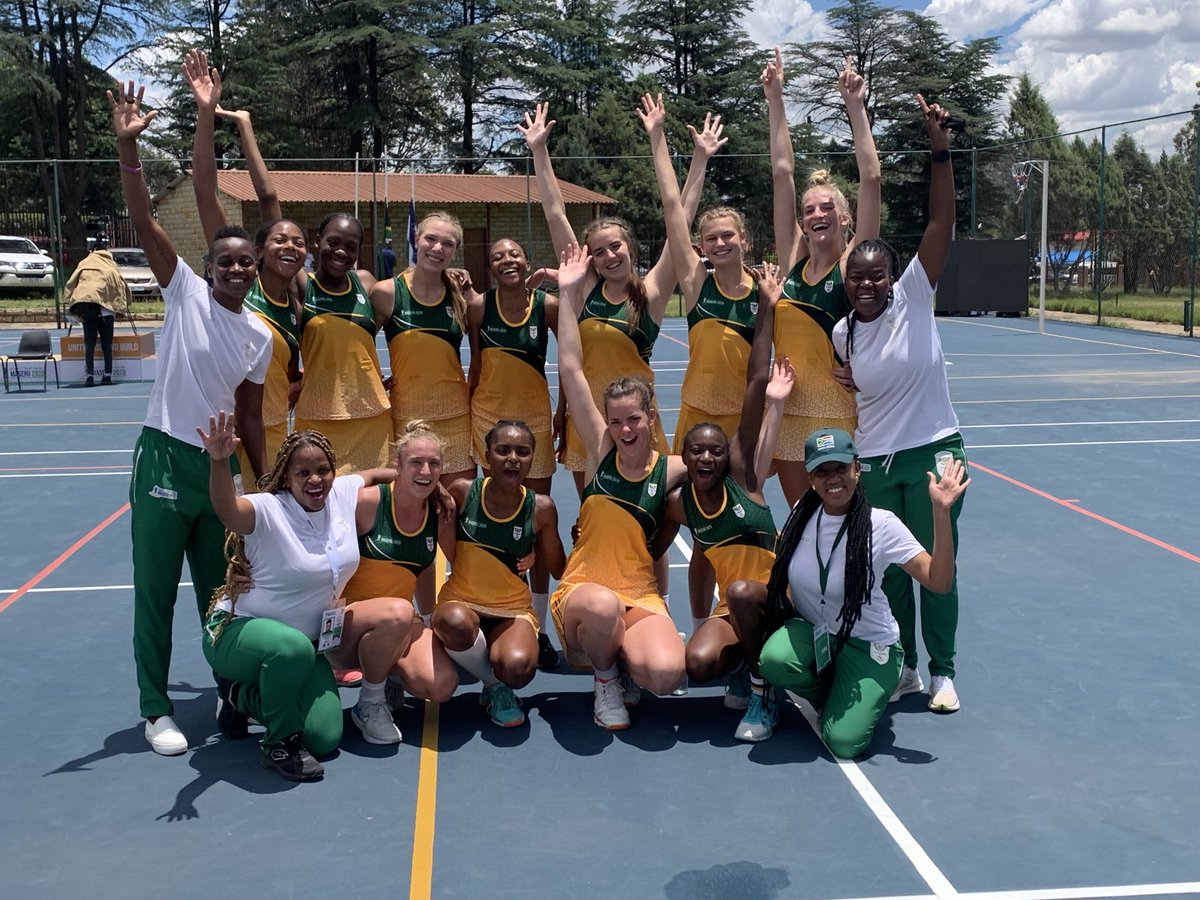 OfficialTeamRSA's tweet photo. That winning feeling! The Region 5 Youth Games netball gold medallists 🇿🇦🇿🇦🇿🇦🇿🇦
#TeamSA #netball #Maseru https://t.co/lycZaWHGmL