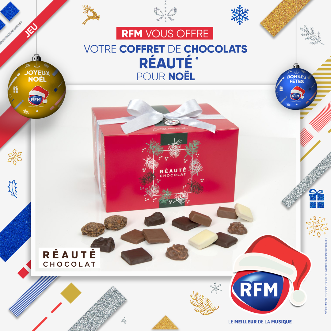 RFMFrance's tweet image. [#Concours] 😋 A tous les gourmand(e)s, #RFM vous OFFRE votre COFFRET @Reaute_Chocolat pour #Noël !🎄

🍫 Pour cela, il vous suffit de RT &amp;amp; FOLLOW @RFMFrance ! 😉 #AVousDeJouerAvecRFM

(Fin du jeu le 09.12 à 23h59 / Dans la limite des lots disponibles)