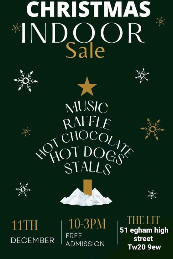 AtTheLit's tweet photo. This Saturday is not only Egham's wonderful Christmas Fair from @eghamchamber, but the Lit is also hosting an indoor sale. 

So head on down to Egham for lots of festivities!🎄 https://t.co/PGllZEDhu1