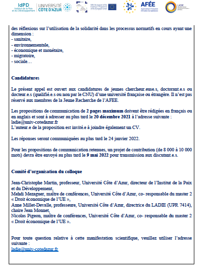 Jeune Recherche de l'AFEE tweet media