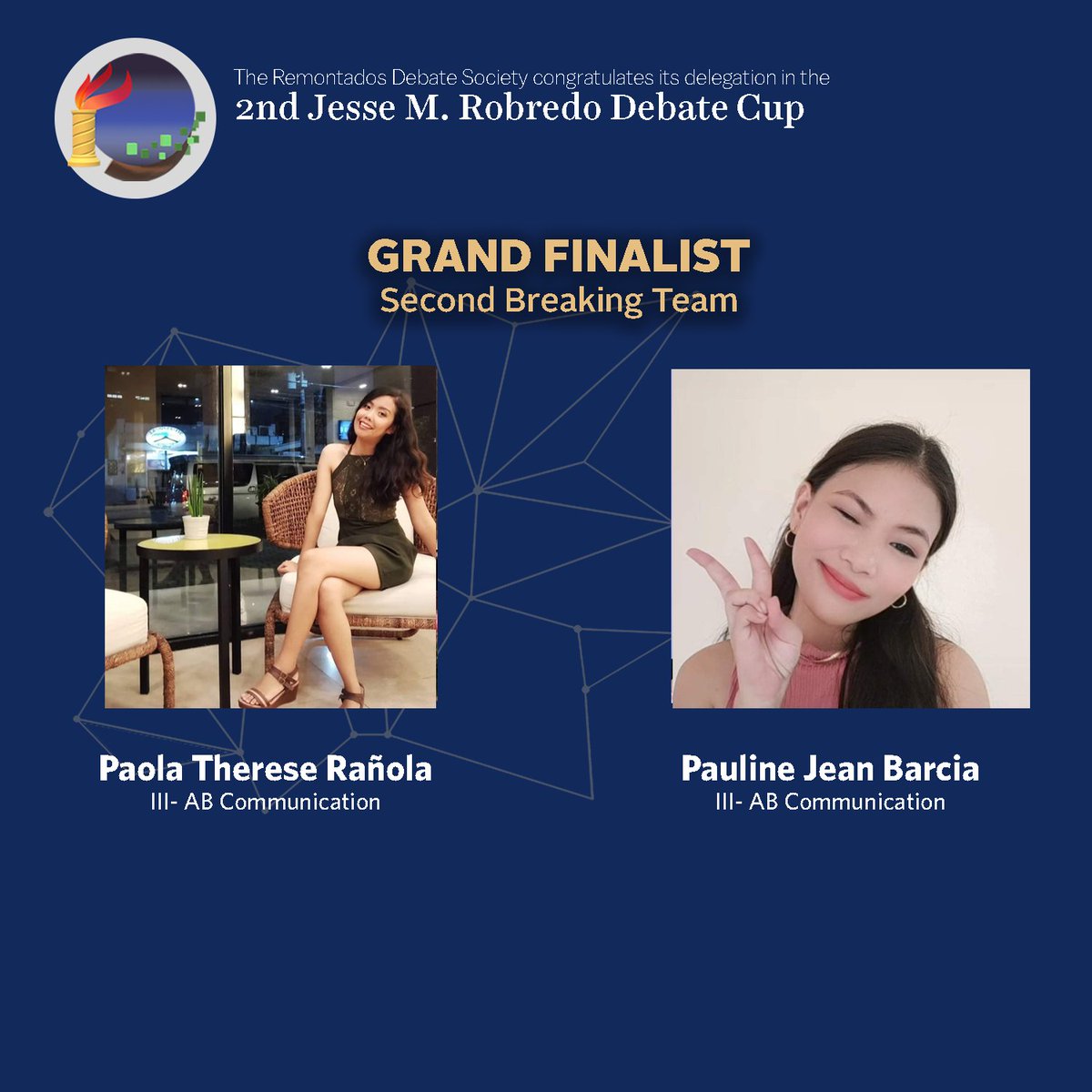 ADNUDebate's tweet photo. 𝐀𝐭𝐞𝐧𝐞𝐨 𝐝𝐞 𝐍𝐚𝐠𝐚 𝐔𝐧𝐢𝐯𝐞𝐫𝐬𝐢𝐭𝐲 𝐂𝐨𝐥𝐥𝐞𝐠𝐞 𝐝𝐞𝐟𝐞𝐧𝐝𝐬 𝐉𝐞𝐬𝐬𝐞 𝐌. 𝐑𝐨𝐛𝐫𝐞𝐝𝐨 𝐃𝐞𝐛𝐚𝐭𝐞 𝐂𝐮𝐩 𝐭𝐢𝐭𝐥𝐞

The Remontados Debate Society wins another trophy anew by winning in the 2nd Jesse M. Robredo Cup. 

Read More: https://t.co/NBzxXpgS1N

(1) https://t.co/Rz82Xmn1L2