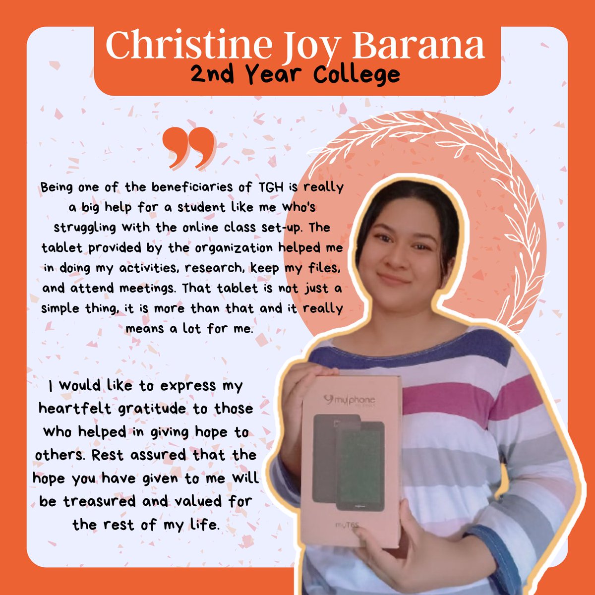 CatalystUPV's tweet photo. There is no way to quantify kindness, but every act leaves ripples of hope in other people's lives.
It's been almost a year since we last provided tablets that made a difference in the education of students.
#TGH3GoesNationwide
#ChangemakersInAction
#CatalystUPV https://t.co/90rK9WpnT2