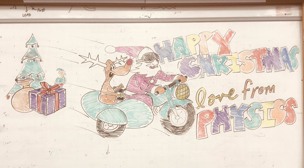 A bit of #whiteboard work from the #physics department @BoothamSchool