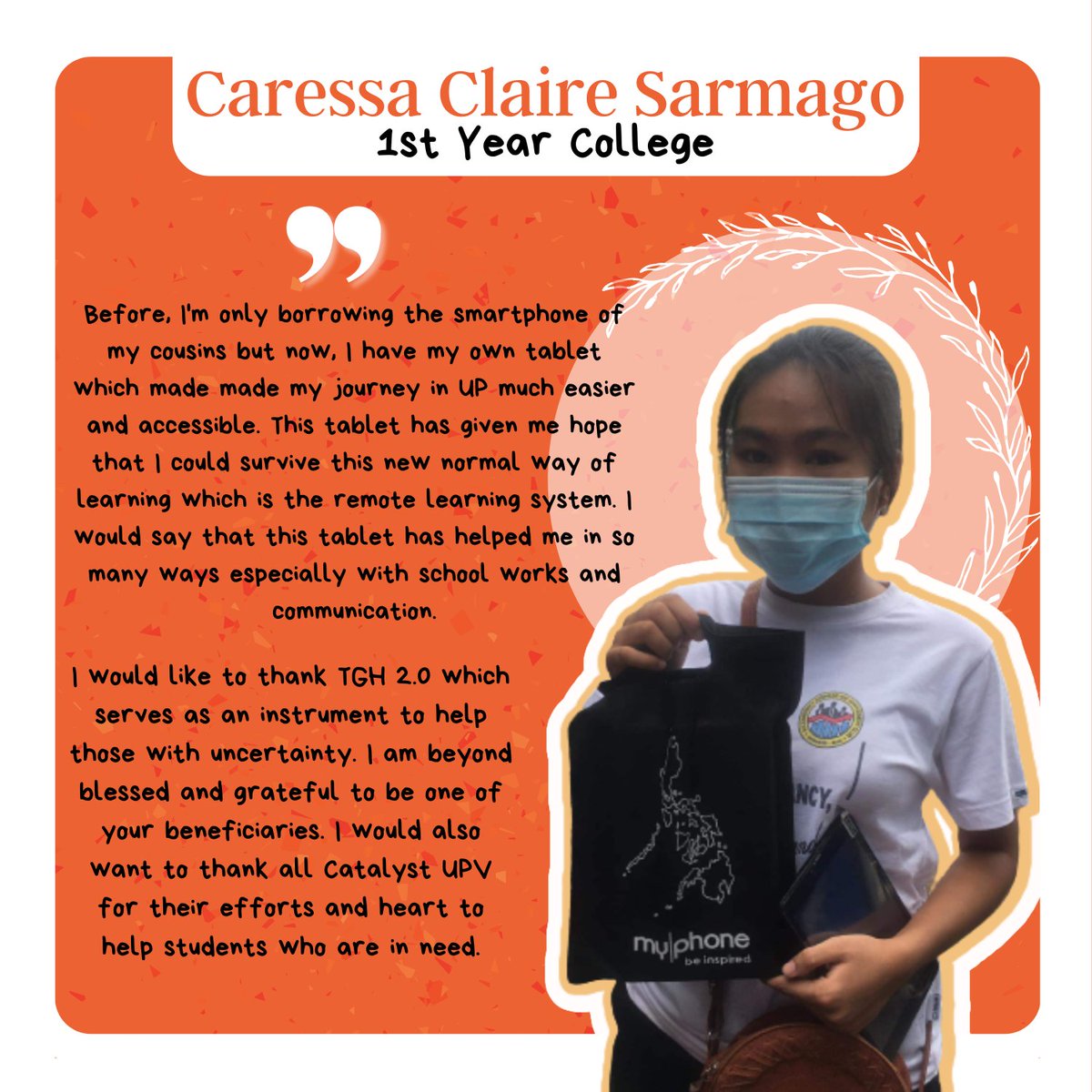 CatalystUPV's tweet photo. There is no way to quantify kindness, but every act leaves ripples of hope in other people's lives.
It's been almost a year since we last provided tablets that made a difference in the education of students.
#TGH3GoesNationwide
#ChangemakersInAction
#CatalystUPV https://t.co/90rK9WpnT2