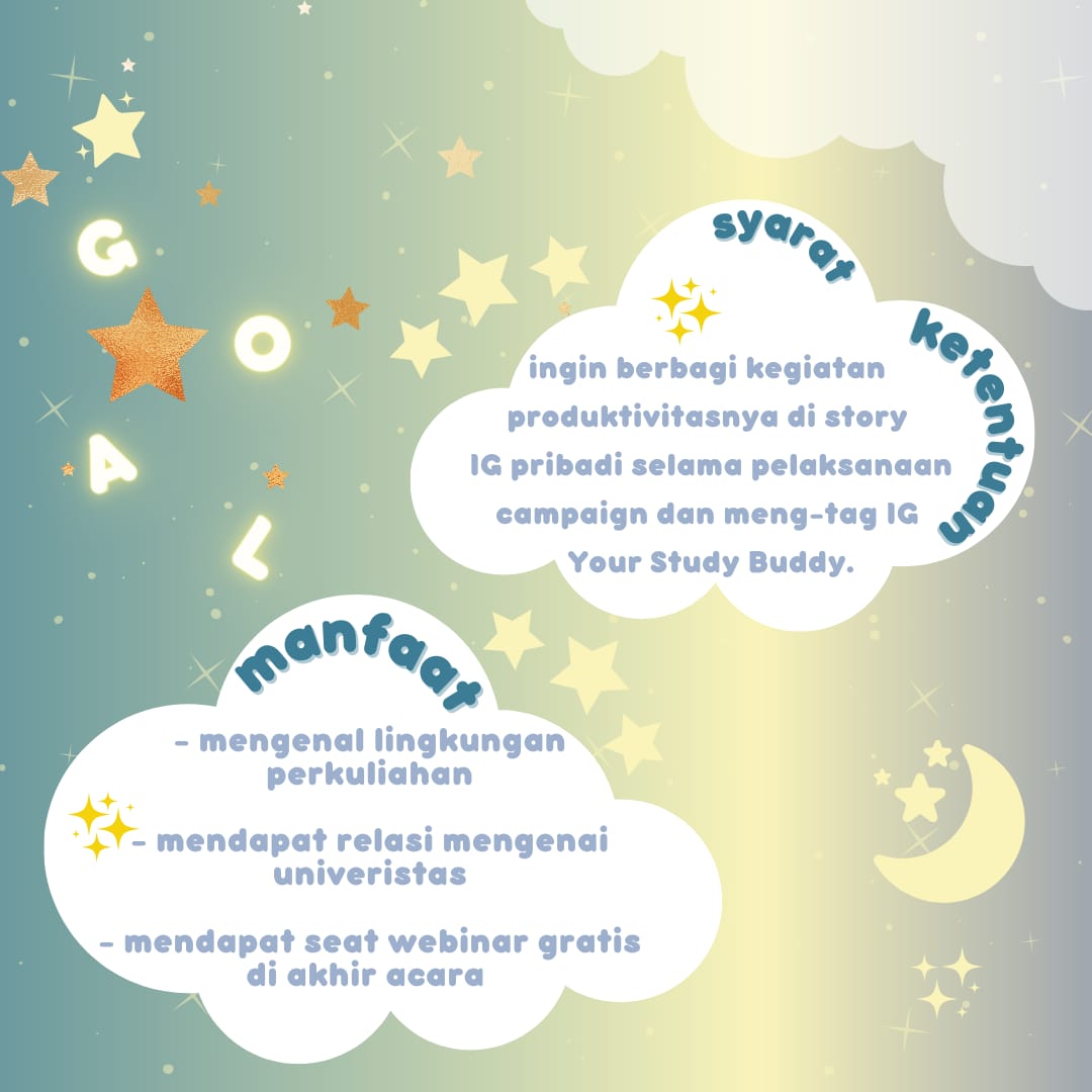 yourstuddybud's tweet photo. Hai buddies, kamu lagi bingung tentang dunia perkuliahan? jurusan? Nah, yourstuddubuddy ada campaign dan webinar. Untuk kamu yang masih bertanya-tanya boleh gabung event ini karena disini kita bisa dapet banyak banget Insight baru.

Bisa click link ini ya 
https://t.co/3EX5Dzol6y https://t.co/uSlUrL0Hev