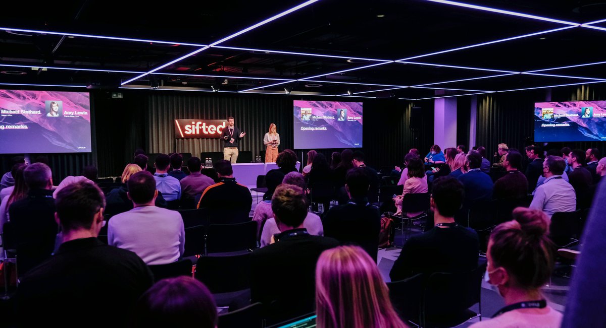Siftedeu's tweet photo. The inaugural #SiftedSummit is in full swing. 💃

We’re so excited to be bringing together hundreds of startup founders and senior startup leaders for a full day of roundtables, debates and first-class networking. 🏔 https://t.co/raYiVCzFnQ