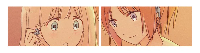 #優子と夏紀と
しまもく様(@1kudamo1)から初冬電車内の優しい二人のイラストと素敵な漫画をご寄稿いただきました!
モーニングコールを夏紀に頼む優子。この後最高の展開が待っています!
先生の描く、思わず笑みがこぼれる二人のやりとりは何時までも見ていられますね…! 