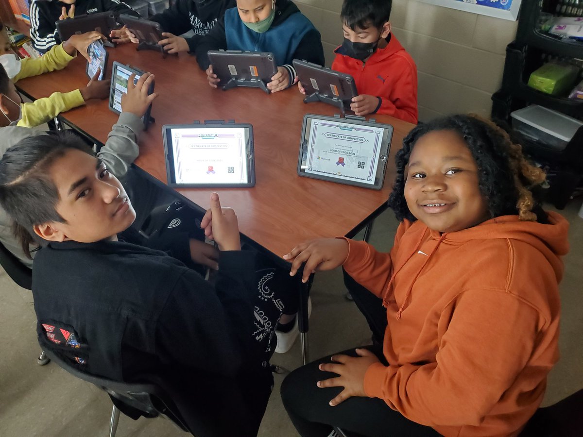 MabletonMaker's tweet photo. Lots of fun today exploring CSEdWeek and Minecraft Hour of Code! 
@PlayCraftLearn
@MabletonSteam
@MabletonES
@TeamGrizzle2006
@CobbInTech
@STEMcobb
#HourOfCode 
#CSEverywhere 
#ultimatelearningexperiance https://t.co/Cz3UjdpQg0