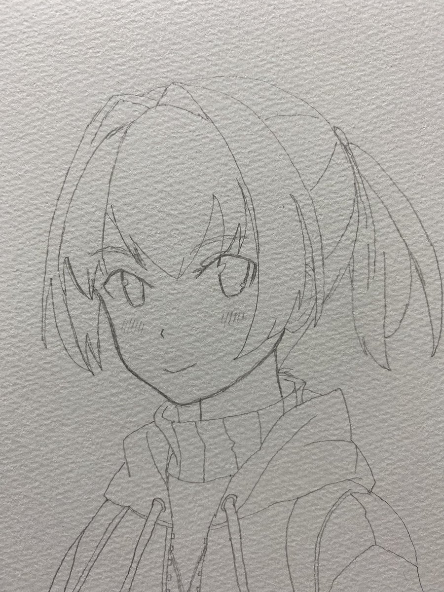 不知火さんの途中絵です。
最初は雰囲気で描いてみて、次に線を濃くして最後に色を塗りました!
私服姿の不知火さんも好きで描いてみました!✨
今回も沢山のいいねリツイートリプライ等、本当にありがとうございます‼️😊✨ 