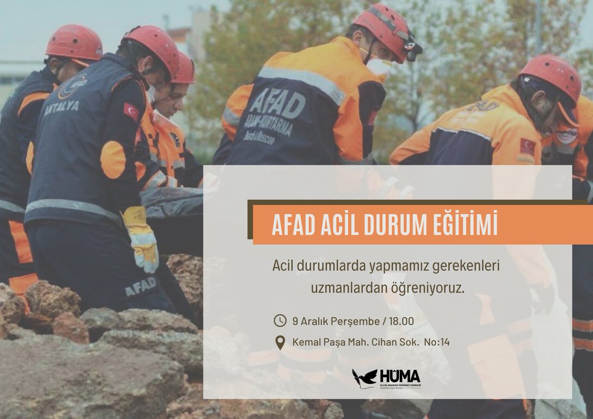 Acil durumlarda yapmamız gerekenleri AFAD uzmanlarından öğreniyoruz.