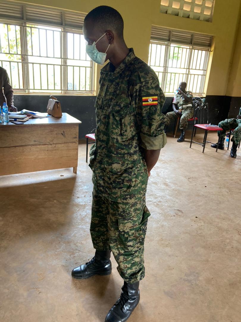 nbstv's tweet photo. The First Division Court Martial in Kakiri, chaired by Sam Mugenyi, has sentenced 30-year-old Ssali Mustafa to 35 years in jail for killing Ibrahim Kileevu during the November riots in Kampala. Ssali was an LDU attached to Wandegeya.

@Zahranamuli 

#NBSUpdates https://t.co/NqZQyPluqB