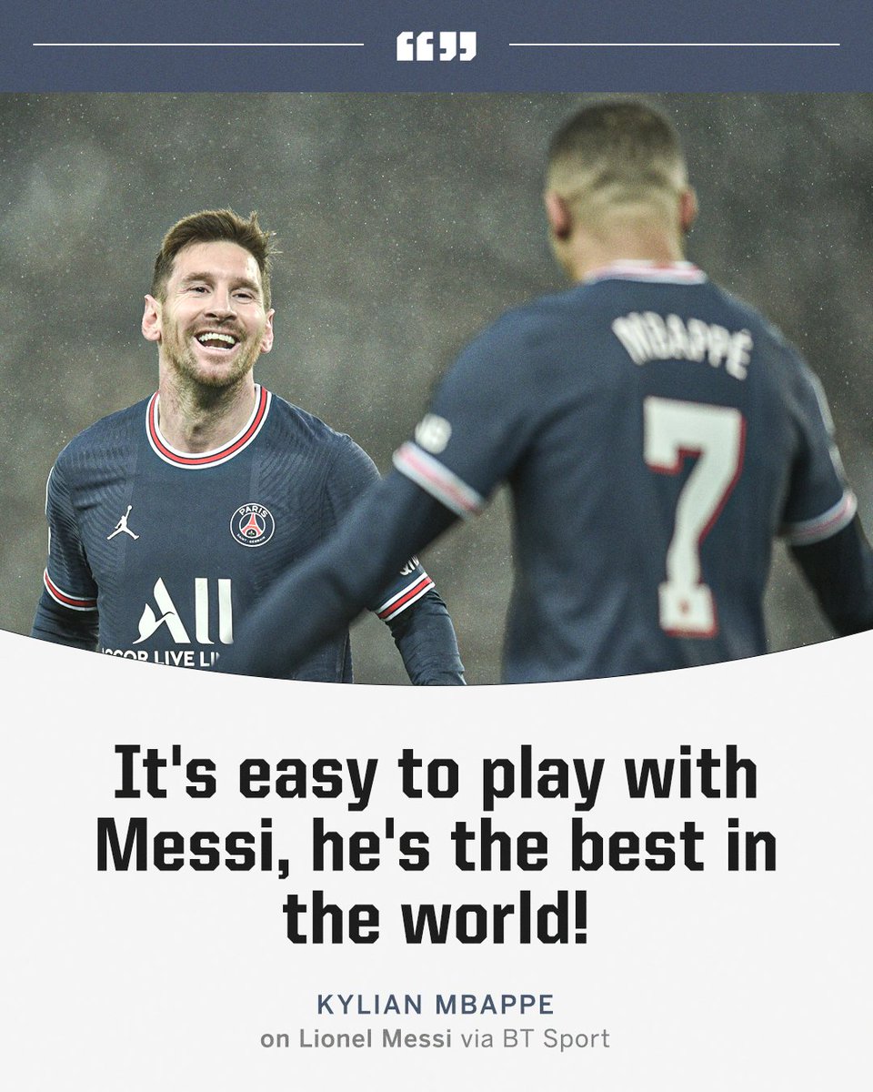 ESPNFC's tweet photo. 🇫🇷 Mbappe 🤝 Messi 🇦🇷 https://t.co/y8QLGPG6JC