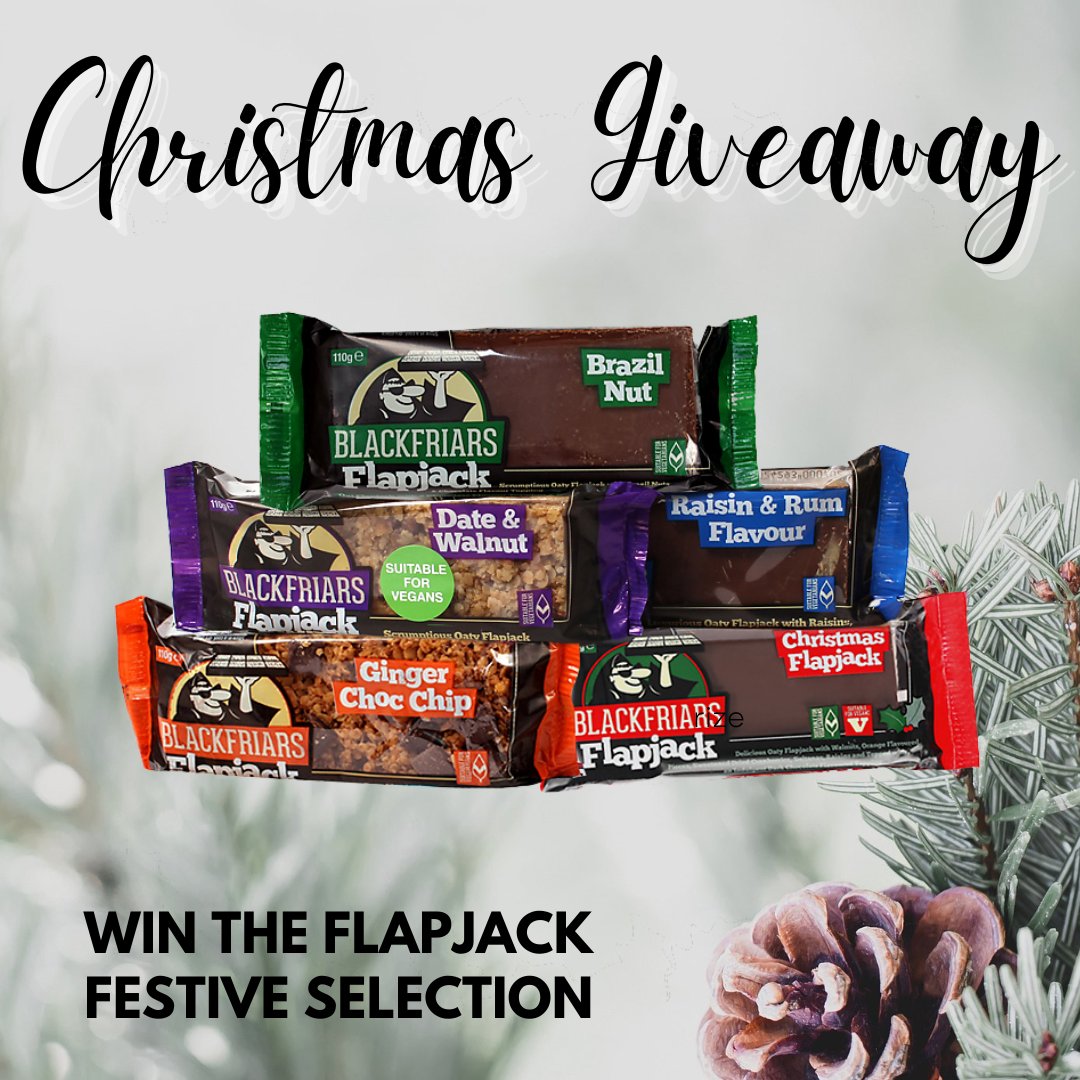 blackfriarsbake's tweet photo. IT'S #GIVEAWAY TIME🎄
You have the chance to WIN 25 Festive Flapjacks

How to enter: 
▶️ Follow @blackfriarsbake 
▶️Retweet this post
▶️Tag your friends in the comments 

Closes on 11/12/21. UK mainland only. 

Good luck🌟 #ukgiveaway #giveawayuk #win #winitwednesday https://t.co/QvtMUn470R
