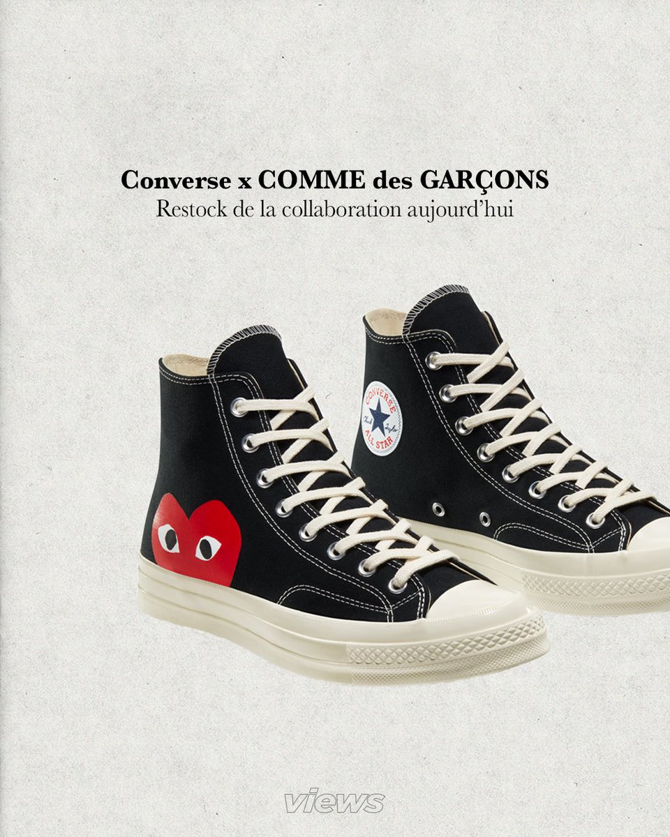 viewsfrance's tweet photo. Les Converse Chuck 70 x COMME des GARCONS font leur retour 💥

Disponibles ici → https://t.co/CJwmtExbsb https://t.co/HHyX9zcNPs