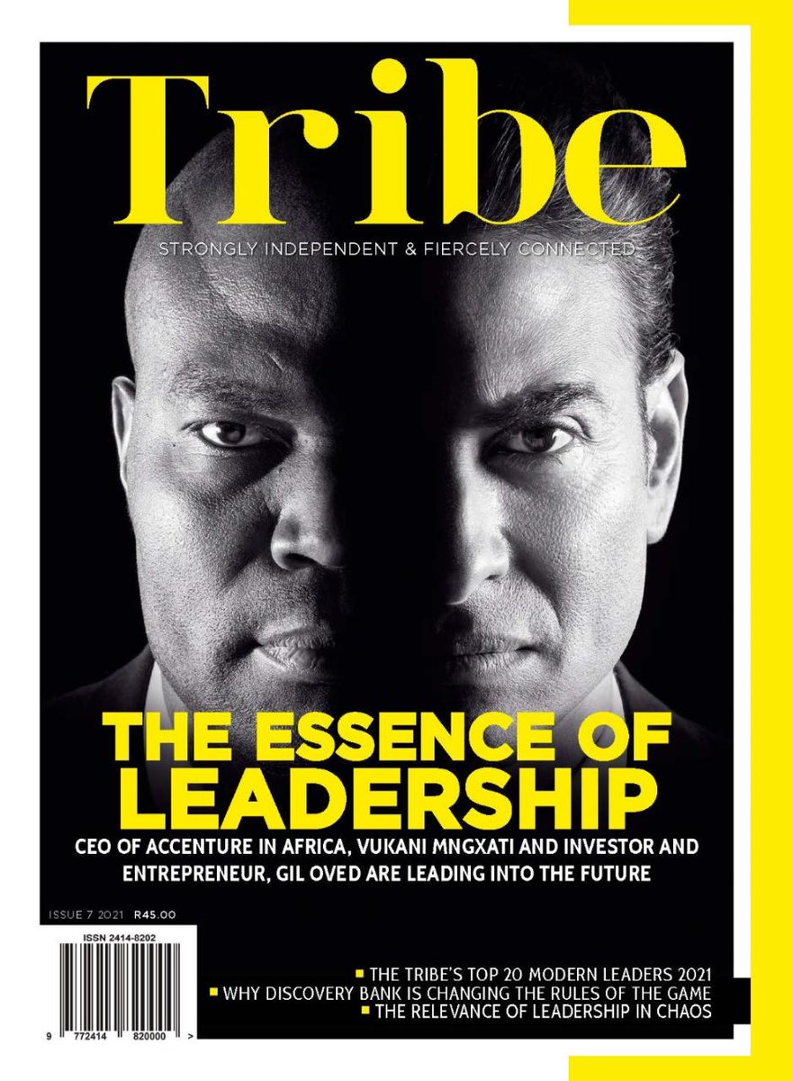 Click on the link below to read how CEO of Accenture, Vukani Mngxati and investor and entrepreneur, Gil Oved are leading from the front.
 tribebusinessmagazine.co.za/latest-issue/ #tribebusinessmagazine#Top20ModernLeaders2021#tbm#modernleadership#modernleaders#worldchangingtrends#powerbuilding