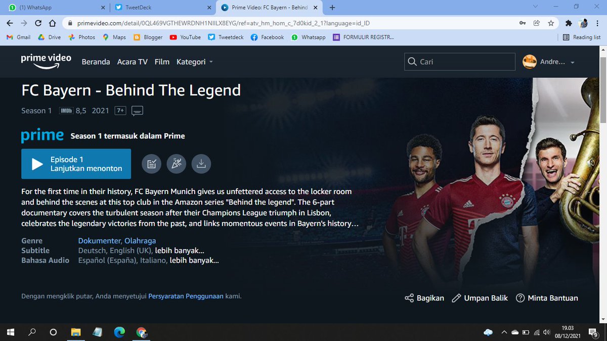 470123w's tweet photo. Here we go.... after a month of waiting.... @PrimeVideo @FCBayernEN #FCBayern #BehindTheLegend https://t.co/D18sjkKg2c