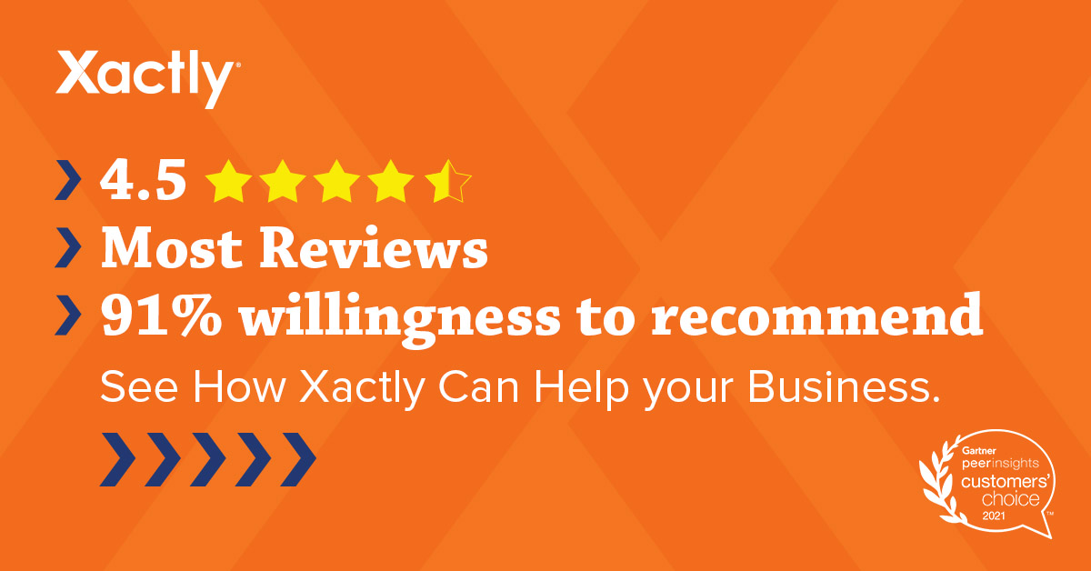 EdhemJahic's tweet photo. Did you know 91% of customers would recommend Xactly? Learn why Xactly earned a Customers’ Choice recognition by customers in the 2021 Gartner Peer Insights Customers’ Choice report! https://t.co/3W80FB5kw3 https://t.co/LGcUuxYKo1