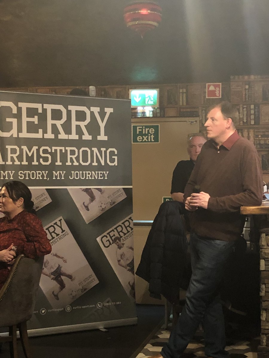 ANISC123's tweet photo. Gerry Armstrong book lunch didn’t disappoint last night 👏 
Thanks to the @tottbargrill and @WGMac from the Amalgamation  👏👏 https://t.co/5H0Argy55j