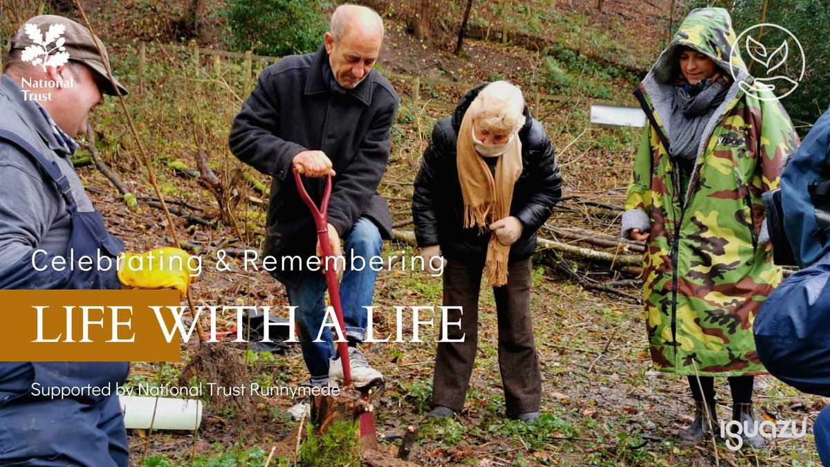 Touching moment of a Memory Tree being planted in #remembrance and celebration of a beautiful life. Thanks to all who braved the storm and the support from <a href="/RunnymedeNT/">Runnymede NT</a> 🌳
To dedicate a tree, start by creating a profile for your love at theforestofmemories.com 💛

<a href="/nationaltrust/">National Trust</a>
