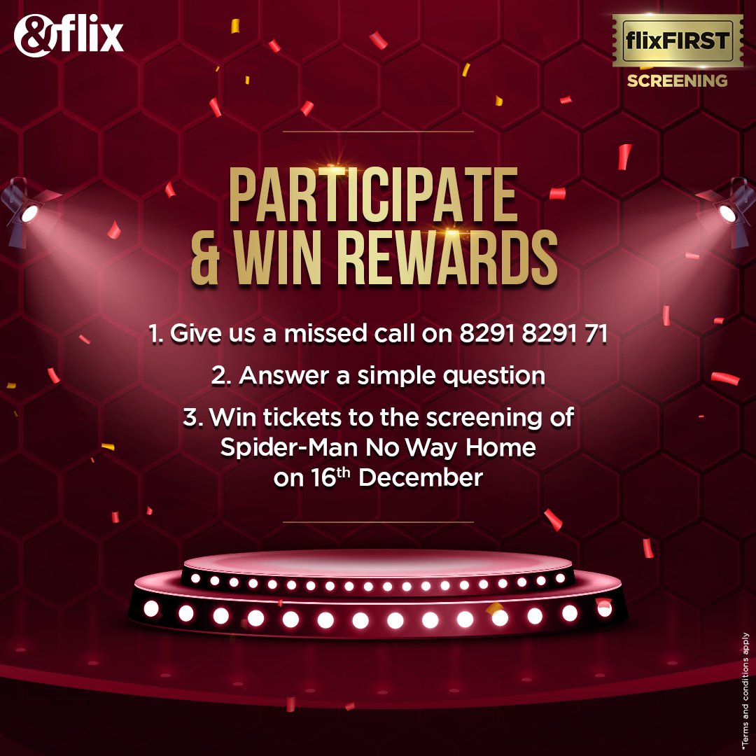 AndFlix's tweet photo. Your friendly neighbor is back!
Ready to jump into the multiverse?
Tag your friends to participate and win together!
Hurry up! Entries close on 14th December, 2021.
#SpiderMan #SpiderManFans #SpiderManNoWayHome #SpiderFans #SpiderVerse #Spider #Movie #Multiverse https://t.co/ZOEc1PMuWd