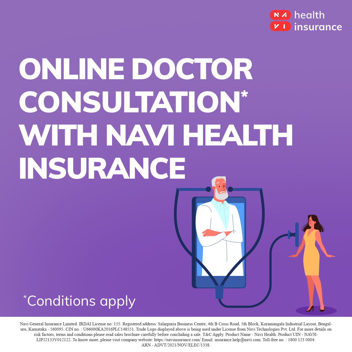 navifinance's tweet photo. From a common cold to chronic care, consult your doctors from the comfort of your home.
Avail unlimited online doctor consultations with Navi Health Insurance.
To know more, download the Navi Health App today- https://t.co/Tc3CE7k8Ag
#NaviHealthInsurance #NaviHealth #Insurance https://t.co/5fE1IDrl9O