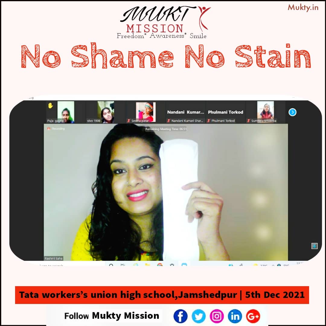 Rashmi_S149's tweet photo. No Shame No Stain an MHM workshop conducted for the girls of Tata Worker's Union High School , Jharkhand .Attended by girls keen to learn ,change and adopt better practice and ideas around menstruation #NoshameNostain #breakingtaboo #MuktyMission #padwoman  #WomanEmpowement https://t.co/pg7HE4CY9W