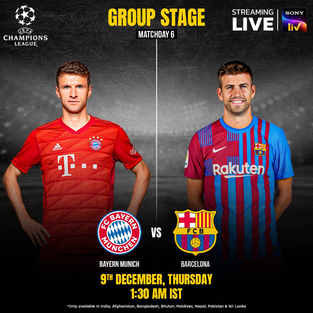 SonyLIV's tweet photo. Final day of the #UCL 2021-22 group stage ๐
Reply your prediction for #FCBFCB ๐
Watch the #UltimateClashofLegends LIVE on #SonyLIV โก๏ธ https://t.co/vG1xTmNvmu ๐บ๐ฒ https://t.co/2K5ihf08QP
