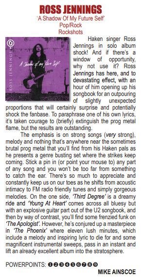 RossWJennings's tweet photo. 9/10 "Stick a pin in any part of any song and you won't be too far from something to catch the ear"
Thank you for the awesome review @Powerplaymag!!! Taken from Issue 247 on sale now! ๐
#rjsolo #asomfs #newmusic #albumreview #PowerPlay https://t.co/SbYHAzR93i