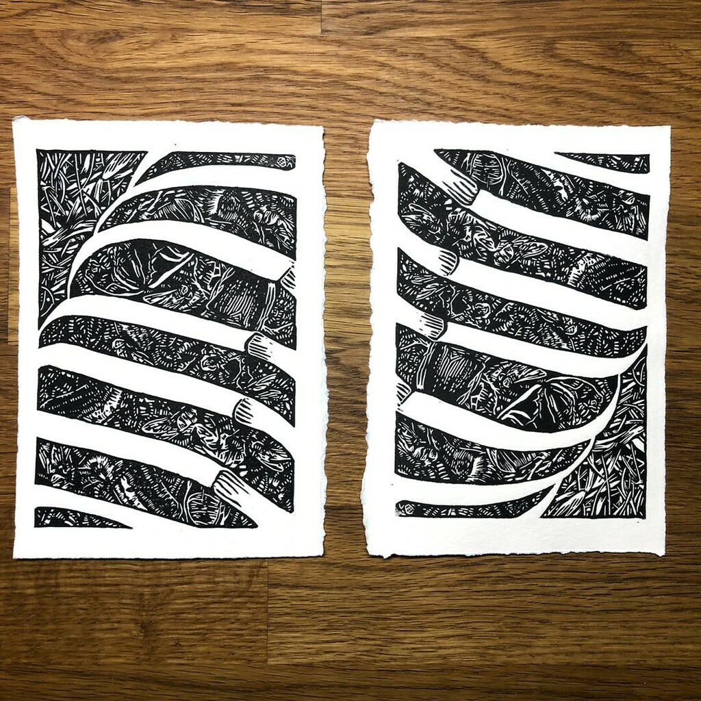 "Instead of Butterflies". 
My 2021 linoprint goes for something lovely and simple. Just like this year was.

When I approach my yearly prints, i grab for a thing that was prevalent to me during the year. This year is 100% feelings. All my yearly prints are deeply personal bu…