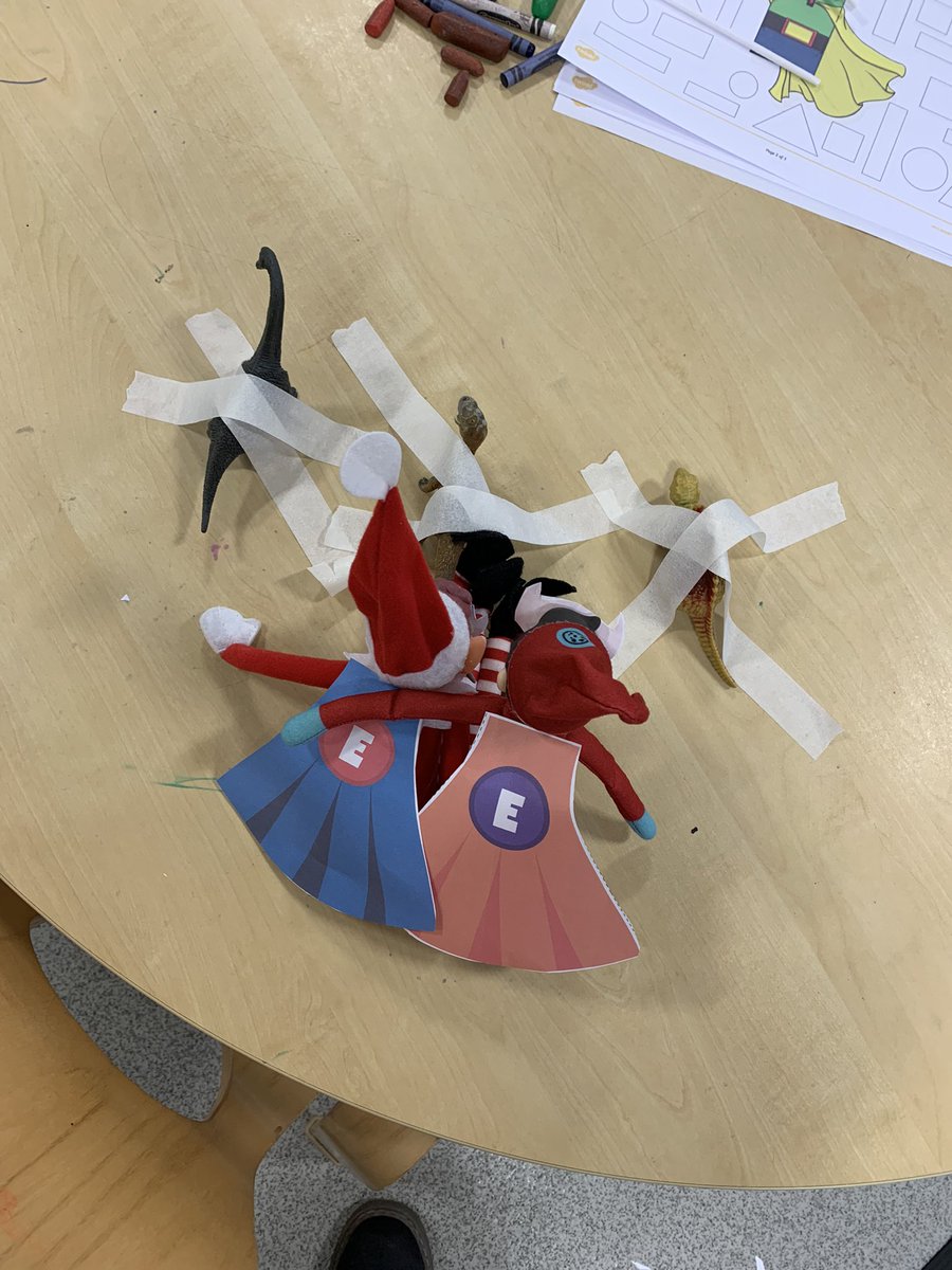 MrsGriffiths7's tweet photo. Oh no! Can the elves save the dinosaurs before we start maths???? #superelf #eyfs #BrightFuturesElfEscapades #BrightFuturesFestiveFun https://t.co/yB7HJMnKV6