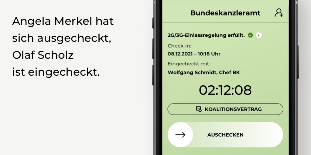 luca App (@_lucaapp) on Twitter photo Er hat "Ja" gesagt und ist eingecheckt. Wir gratulieren Olaf Scholz zur Kanzlerschaft und bedanken uns bei Angela Merkel für Ihre 16 Jahre als Bundeskanzlerin. <a href="/OlafScholz/">Olaf Scholz</a> <a href="/W_Schmidt_/">Wolfgang Schmidt</a> Er hat "Ja" gesagt und ist eingecheckt. Wir gratulieren Olaf Scholz zur Kanzlerschaft und bedanken uns bei Angela Merkel für Ihre 16 Jahre als Bundeskanzlerin. <a href="/OlafScholz/">Olaf Scholz</a> <a href="/W_Schmidt_/">Wolfgang Schmidt</a>