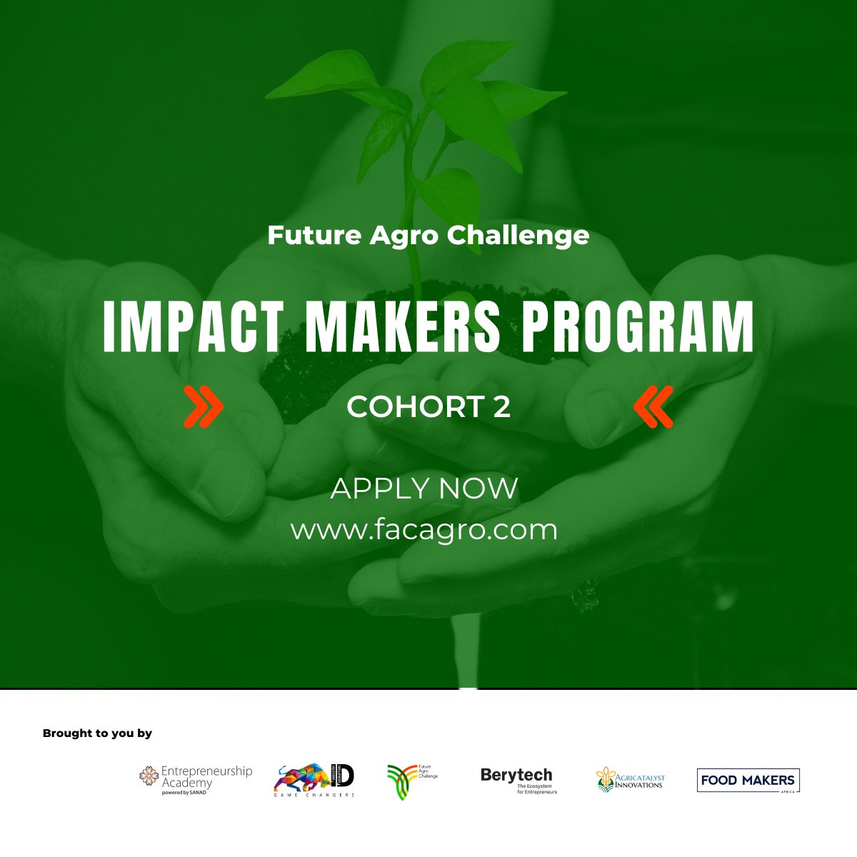 Future Agro Challenge - South Africa (@facsouthafrica) on Twitter photo Don't miss out!
<a href="/FAC_network/">FutureAgroChallenge</a>
Impact Makers Program provides ecosystem developers all the tools needed to advance the agri-food sector while strengthening community development through further collaboration.
Apply today: facagro.com/gas/imp
Funded by
<a href="/SANAD_MSME/">SANAD_MSME</a> Don't miss out!
<a href="/FAC_network/">FutureAgroChallenge</a>
Impact Makers Program provides ecosystem developers all the tools needed to advance the agri-food sector while strengthening community development through further collaboration.
Apply today: facagro.com/gas/imp
Funded by
<a href="/SANAD_MSME/">SANAD_MSME</a>
