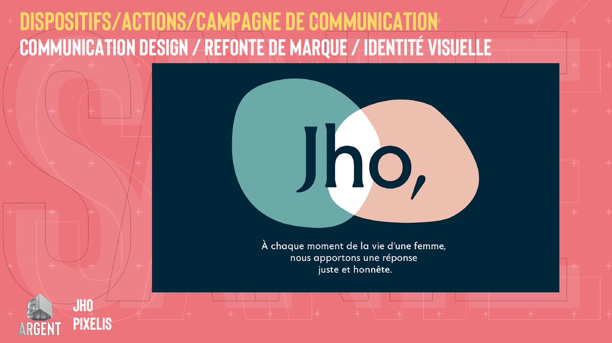 Strategies's tweet photo. GP Stratégies de la Communication Santé 2021 – Dispositifs/actions/campagne de communication – Com design/refonte de marque/identité visuelle : un ARGENT pour @_jho_fr et @pixelis_agency pour « Pixelis x Jho, identité visuelle et design packaging ». Bravo à eux !
#gpstrat #Santé https://t.co/kdT2j08wCW
