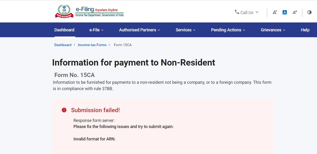 itsmemrbharathi's tweet photo. @IncomeTaxIndia Unable to upload Form 15CA both online and offline. Trying to upload one form 15CA for more than two weeks. Is anyone facing the same issue?  @selvamraja https://t.co/EpG0aKWa7h