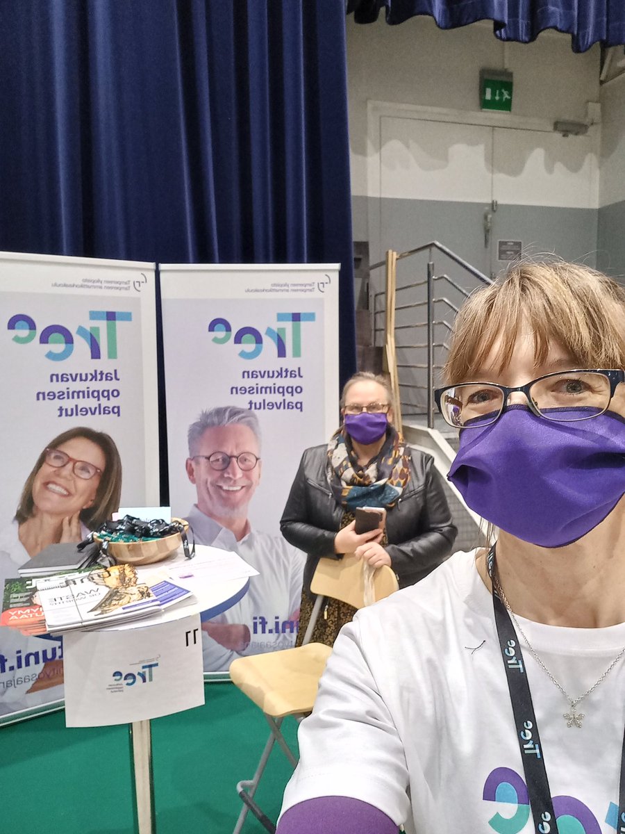 MariSRajala's tweet photo. #kiertofest tapahtumassa @tamperetalo tänään @kehityosaajana Tree koulutustarjontaa esittelee allekirjoittanut ja @tainarinne Tervetuloa standille juttelemaan! https://t.co/81z3clLSXA