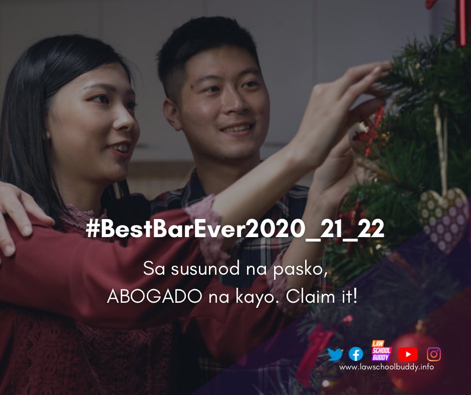 lawschool_buddy's tweet photo. To all our baristas, sa susunod na Pasko, Abogado na kayo! Claim it! #BestBarEver2020_21_22 π https://t.co/RFrU9vWONq