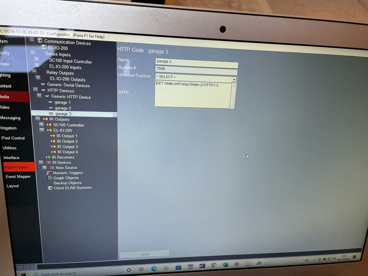 Some nice simple ip wizardry with Elan controls, all relays used on main controller so a web relay has been added, simple setup using a virtual switch to trigger an event map to pulse the relays, all happens in a split second. Switch can be added anywhere in the property with Lan