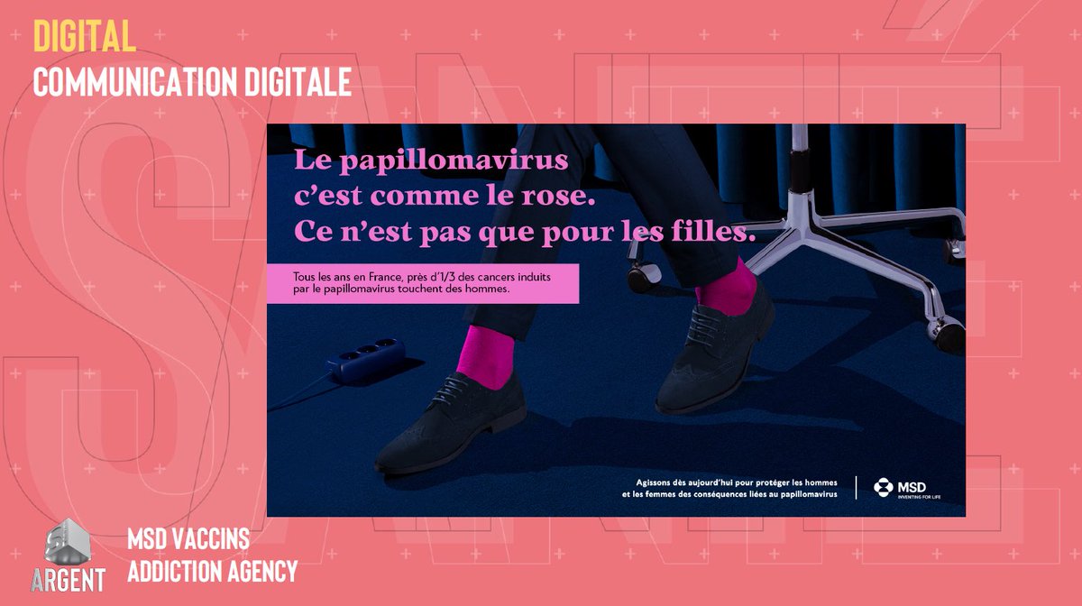 Strategies's tweet image. GP Stratégies de la Communication Santé 2021 – Digital / Communication digitale : un ARGENT EX AEQUO pour @MSDFrance et l’agence @AddictionAgency pour la réalisation « Le papillomavirus, ce n’est pas que pour les filles ». Bravo à eux !
#gpstrat #Santé