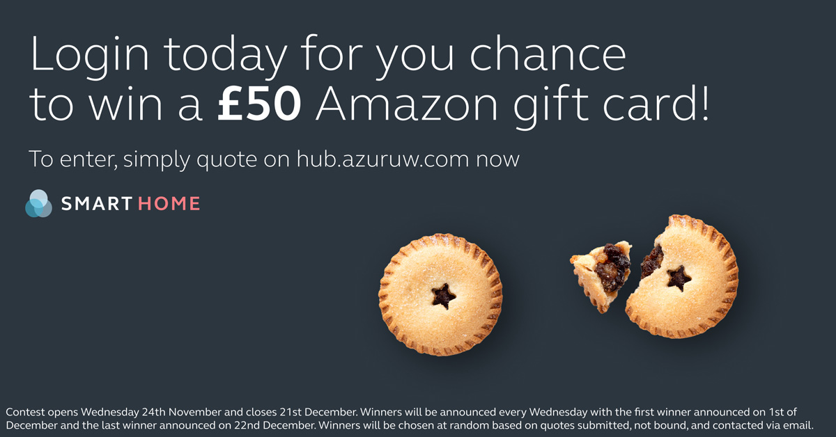 We still have 2 £50 #Amazon gift cards up for grabs!
For your chance to win, all you need to do is login to the #BrokerHub and submit your #SmartHome quote(s)!
 Click here to login here 👉 lnkd.in/dTSvx4zc
Happy quoting!