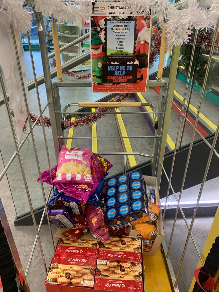 DMUEngagement's tweet photo. Great to see the donations coming in for our @E2online17 Christmas Hamper Appeal!

Thanks to everyone who has donated to make Christmas extra special for children in our area. Donations can be dropped at the Campus Centre until 17 Dec - take a look at the list of items needed 👇 https://t.co/17o9kdJiCO