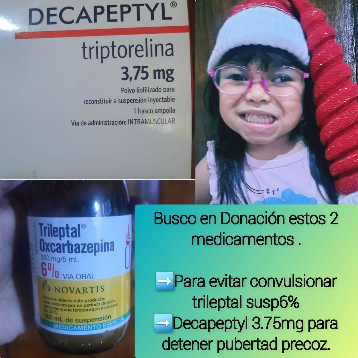 mariani87784922's tweet photo. Saludos angeles terrenales busco en donación estos dos medicamentos sin ellos mi vida se vera afectada y mucho son urgente se los ruego me regalen un RT @traffiCARACAS @leirisgsm @LuisOlavarrieta @AlexaGomezDos @MamaLisVzla @malufrancis @yisustarre @8ardv https://t.co/CKnMA6kzSv