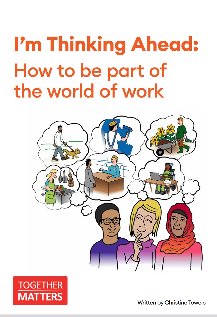 christnetowers's tweet photo. 'How to be part of the world of work': our new guide, that's part of I'm Thinking Ahead tools to help #peoplewithlearningdisabilities w future planning, can be downloaded at https://t.co/BMxa05hTFV Thanks to @lexsprings @ShropsPACC @chelmsfordcol for helping to develop and pilot https://t.co/qjqTBm7YNw