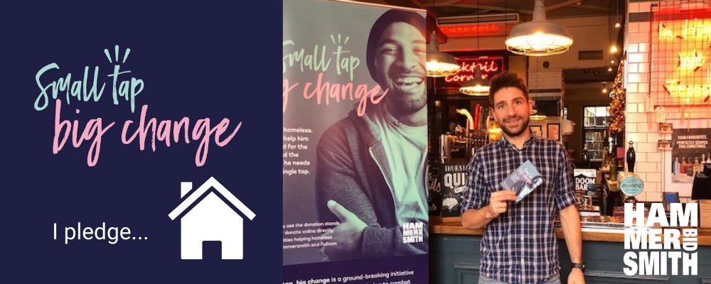 Christmas is a season of giving, and #SmallTapBigChange is a local cause worth supporting 🏠

Our charities are doing so much to support #Homeless people, and we're supporting them together

Donate now: bit.ly/3xTNzvo

<a href="/BaronsProject/">Barons Court Project</a> | <a href="/GlassDoorLondon/">Glass Door Homeless Charity</a> | <a href="/UpperRoomOrg/">The Upper Room</a>