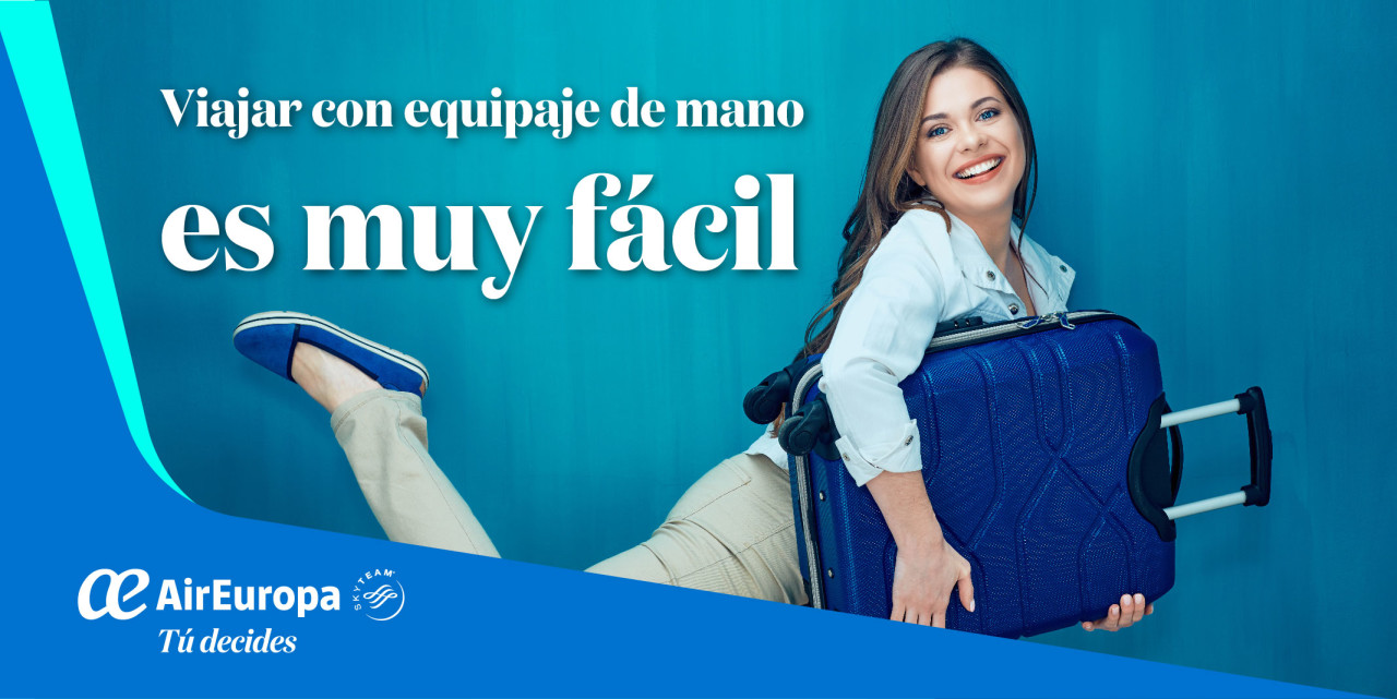 Air Europa on Twitter: "Viajar con equipaje de mano es más que 🚶🏽🧳 Ahorra tiempo realizando el check-in online. ✓ Todos detalles aquí: https://t.co/vYGV8NkEws https://t.co/TzFrvt3Zth" /